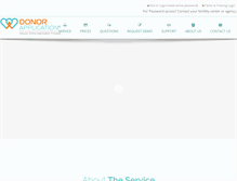 Tablet Screenshot of donorapplication.net