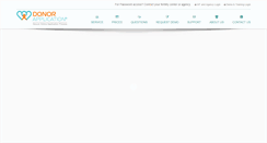 Desktop Screenshot of donorapplication.com