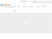 Tablet Screenshot of donorapplication.com